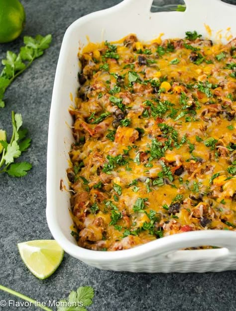 Ground Turkey Enchilada Casserole, Casserole With Ground Turkey, Turkey Enchilada Casserole, Mexican Tortilla Casserole, Turkey Whole, Ground Turkey Enchiladas, Seasoned Ground Turkey, Mexican Turkey, Ground Turkey Casserole