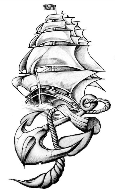 Compas Tattoo, Medusa Drawing, Navy Tattoos, Anchor Art, Anchor Tattoo Design, Sailor Jerry Tattoos, Anchor Tattoos, Ship Anchor, Nautical Tattoo