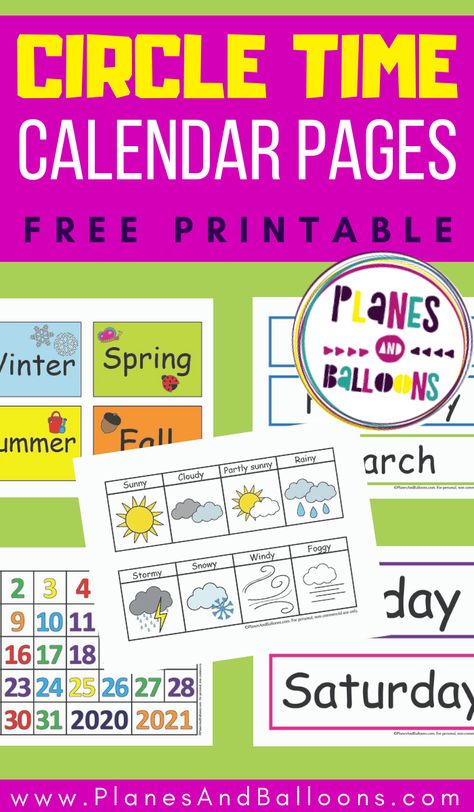 Circle Time Board. | Preschool Prep, Preschool Classroom Circle Time Calendar Printables, Calendar Time Preschool, Diy Circle Time Board Preschool, Calendar Time Printables, Kindergarten Calendar Printables, Free Printable Preschool Calendar, Homeschool Circle Time Board, Circle Time Printables Free, Circle Time Binder Free Printable