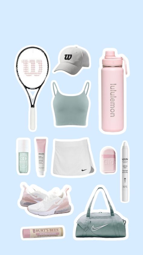 #tennis #activewear #slay #ootd #girlboss #lululemon #beauty Netball Outfits, Aesthetic Lululemon, Cute Tennis Outfit, Summer Sports Outfits, Mode Tennis, Tennis Practice, Tennis Lifestyle, Tennis Outfit Aesthetic, Tennis Pictures