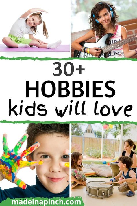 Hobbies for kids! This list of hobby ideas for kids of all ages mainly includes creative activities that can be done right at home. Use our list of fun hobby ideas to help your child find the one that they love! There's something for everyone! #kids #hobbies #hobbiesforkids 7th Grade Girl, Summer Hobbies, Magazine Ideas, Finding A New Hobby, Hobbies For Kids, Hobby Ideas, English Classroom, Fun Hobbies, School Age