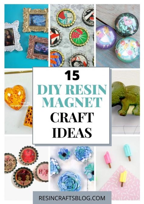 Resin Magnets Handmade, Diy Picture Magnets Fridge, Resin Photo Magnets, Homemade Magnets Easy Diy, Resin Fridge Magnets Diy, Diy Magnets To Sell, Resin Magnets Diy, Diy Refrigerator Magnets, Homemade Resin Recipe