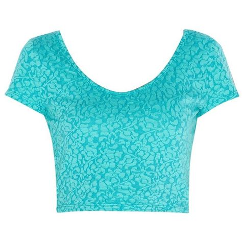 Turquoise Jacquard Crop Top ($5.81) ❤ liked on Polyvore featuring tops, crop tops, shirts, blouses, short-sleeve shirt, blue crop top, blue short sleeve top, turquoise top and turquoise crop top Blouses Short Sleeve, Blue Short Sleeve Shirt, Turquoise Shirt, Turquoise Top, Blue Crop Top, Blue Crop Tops, Crop Top Shirts, Short Sleeve Shirts, Scoop Neck Top