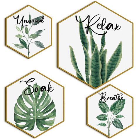 Boho Bathroom Wall Decor Ideas, Bathroom Wall Decor Ideas Farmhouse, Hawaiian Theme Bathroom, Forest Green And Gold Bathroom, Gold And Green Room Decor, Mountain Bathroom Decor, Green And Gold Bathroom Decor, Olive Green Bathroom Decor, Green Floral Bathroom