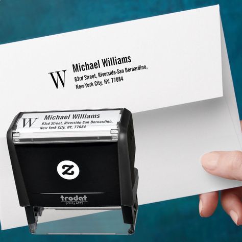 Custom Monogram Name Professional Return Address Self-inking Stamp Business Stamps, Custom Rubber Stamps, Return Address Stamp, Marriage Anniversary, Address Stamp, Self Inking Stamps, Custom Stamps, Custom Monogram, Return Address