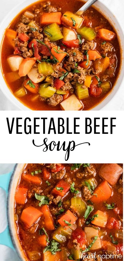 Soups Healthy, Whole 30 Soup, Paleo Vegetables, Soup Vegetable, Hearty Vegetable Soup, Vegetable Soup Healthy, Beef Soup Recipes, Paleo Soup, Healthy Beef