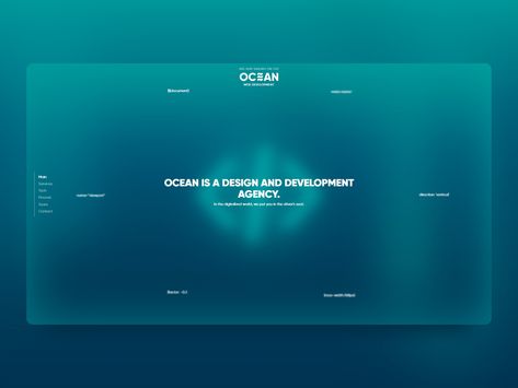 OCEAN - Development Company Website/UI Concept by Andrew Bro Ocean Website, Tech Branding, Simple Website, Ocean Colors, Dashboard Design, Company Website, Ppt Template, Website Design Inspiration, Making Waves