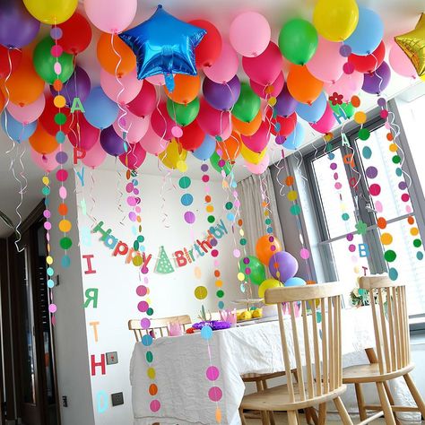 Simple Birthday Party, Simple Birthday Decorations, Birthday Traditions, Birthday Party Decorations Diy, Birthday Party Theme Decorations, Birthday Balloon Decorations, בר מצווה, Diy Birthday Decorations, Rainbow Birthday