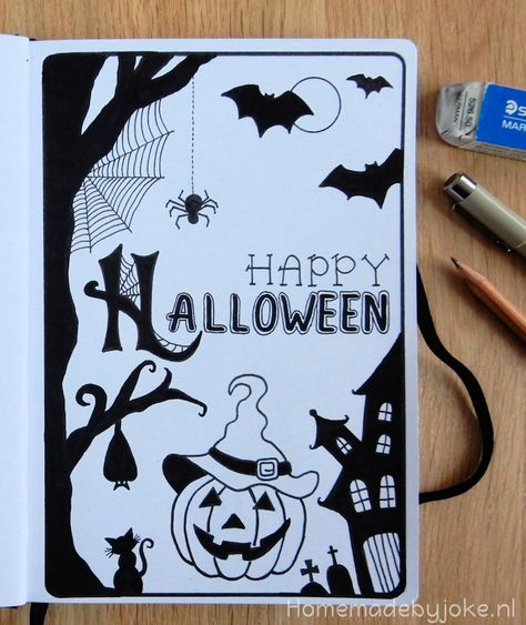 Bullet Journal Halloween, Bullet Journal October, Halloween Camping, Doodle Frame, Bullet Journal Paper, Bullet Planner, Bullet Journal Diy, Bullet Journal Design Ideas, Bullet Journal School