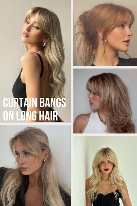 Magestic Trendy Free Hairstyle Ideas|hairstyles for thick hair|hairstyle trends Thick Face Framing Bangs, Hair Cuts Long Hair Layers Bangs, Long Haircut With Short Layers, Elegant Bangs Hairstyle, Long Hair Short Bangs Hairstyle, Trending 2024 Haircuts, Summer Bangs Hair, Thick Haircut Ideas, Blonde Hair Long Bangs