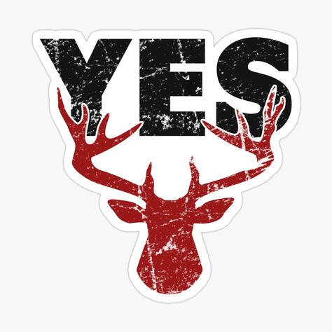 Get my art printed on awesome products. Support me at Redbubble #RBandME: https://www.redbubble.com/i/sticker/Yes-Dear-Funny-Husband-Happy-Wife-Deer-Hunting-by-IronEcho/131946455.EJUG5?asc=u Funny Deer Hunting Quotes Humor, Deer Puns, Yes Dear, Deer Sticker, Hunting Stickers Car Decals, Deer Hunting Wife Meme, Funny Husband, Husband Humor, Happy Wife