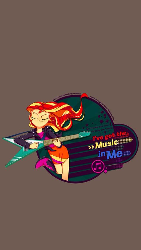 MLP. Sunset Shimmer Wallpaper. Green Rock N' Roll Guitar. "I've got the Music in Me." Fan Art Wallpaper. Uploaded by SUNSET SHIMMER. Sunset Shimmer Wallpaper, Mlp Sunset Shimmer, Shimmer Wallpaper, Fan Art Wallpaper, Let It All Go, Cute Ponies, Wallpaper Green, Mlp Fan Art, Shimmer Shine