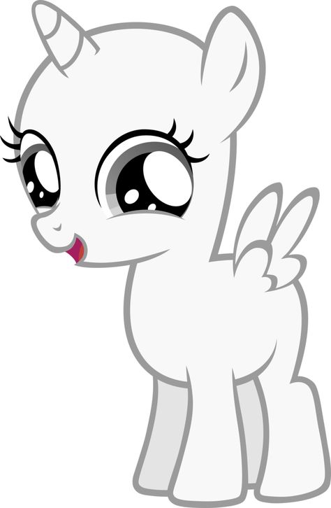 Blank Mlp Base, Mlp Base Filly, Mlp Alicorn Base, Mlp Base Alicorn, Pony Reference, Pony Base, Art Bases, Mlp Bases, Baby Pony