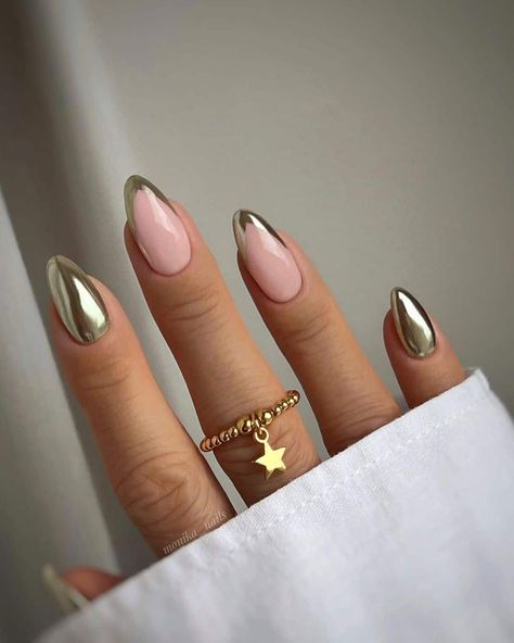 It’s the Chrome nails era, and if you’re looking for trending chrome nail designs to recreate, you’re in the right place. We’ve curated the best chrome nail ideas for you that you can even create at home. You’ll find everything from chrome nail designs, chrome nails French tips, chrome nails pink, chrome nails blue, chrome nails short, chrome nails silver, and more. Sage Pearl Nails, Sage Chrome Nails, Chrome Nails With Design, Black Chrome Nails, Chrome Nail Designs, Chrome Manicure, Bridesmaids Nails, Pink Chrome Nails, Chrome Nail Art