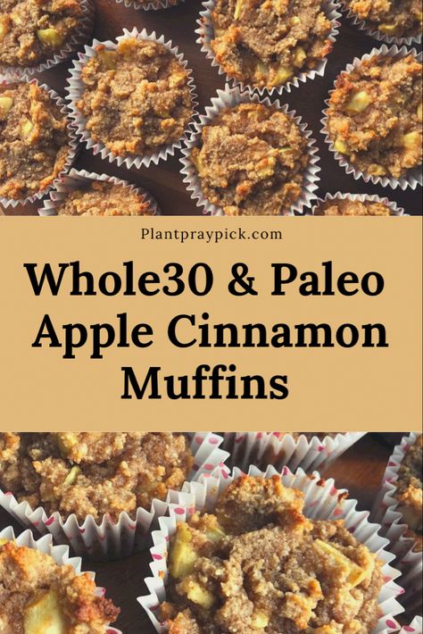 Healthy easy muffins. Perfect for meal prepping. Whole30 and Paleo. Easy Paleo Muffins, Eggless Whole 30 Breakfast, Whole 30 Apple Muffins, Paleo Apple Breakfast, Paleo Fall Snacks, Whole 39 Recipes, Whole 30 Ideas Easy, Simple Whole 30 Recipes Dinners, Whole 30 Granola Recipe