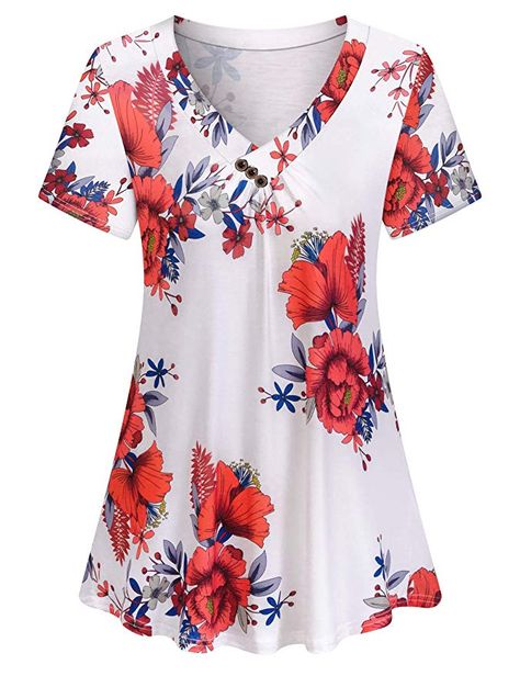 Tunic Tops Summer, Flowy Tunic, Tunic Style Tops, Tunic Designs, Sewing Blouses, Chiffon Dress Long, Shirts For Leggings, Big Girl Fashion, Blouse Pattern Sewing