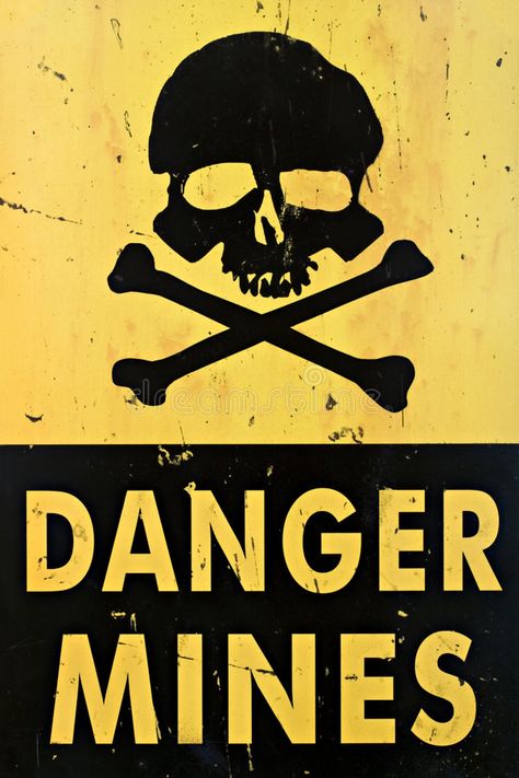 Danger mines warning sign closeup. Danger mines - old sign warning of land mines , #AFF, #warning, #mines, #Danger, #sign, #minefield #ad Best Man Caves, Land Mine, Tin Walls, Retro Sign, Metal Wall Sign, Old Signs, Rustic Wall Art, Metal Tins, Boys Room Decor