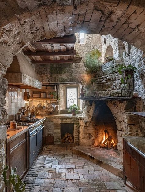 Interior Log Cabin, Stone Cottages Interior, Old Cottage Interior, German Houses, Off Grid House, Home Decor Cozy, European Home, Cottage Interior, Log Cabin Homes