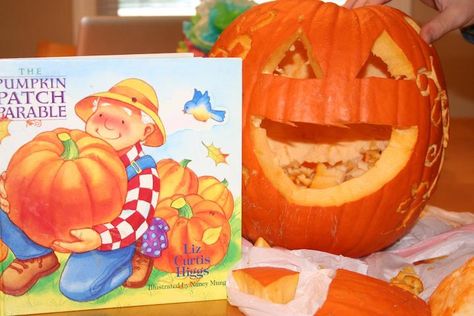 Christian Object Lesson, Pumpkin Lessons, Halloween Alternatives, Kids Church Lessons, Halloween Lesson, Christian Halloween, Bible Object Lessons, Childrens Sermons, Preschool Bible