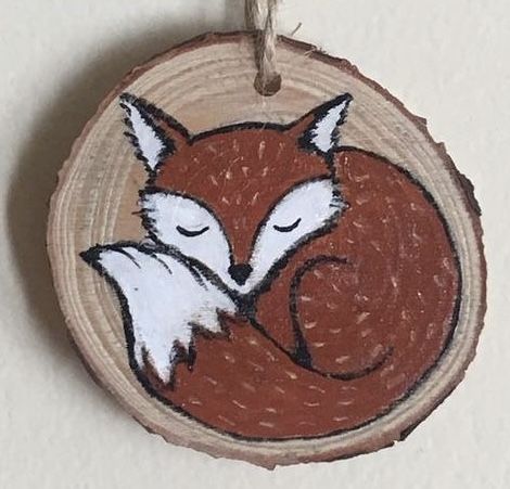 Fox Ornaments, Wood Slice Art, Wood Slice Crafts, Wood Burning Crafts, Christmas Wood Crafts, Wood Slice Ornament, Wood Burning Art, Wood Christmas Ornaments, Wooden Ornament