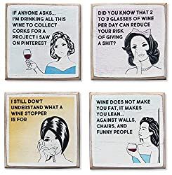 Funny Christmas Gifts Ideas for Mom Friends Funny Birthday Presents, Long Distance Friendship Gifts, Funny Coasters, Funny Gifts For Women, Wine Baskets, Bar Coasters, Wine Coasters, Funny Wine, Wine Quotes