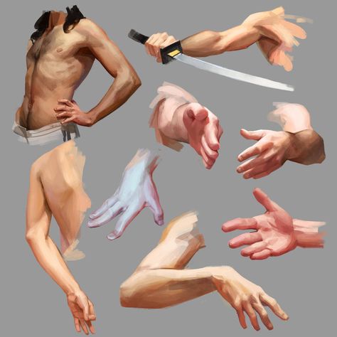 Stylized Hand Drawing Reference, Arm Shading, Arm References, Arm Poses, Arms Drawing, Arm Drawing, Arm Painting, Figurative Kunst, Anatomy Tutorial