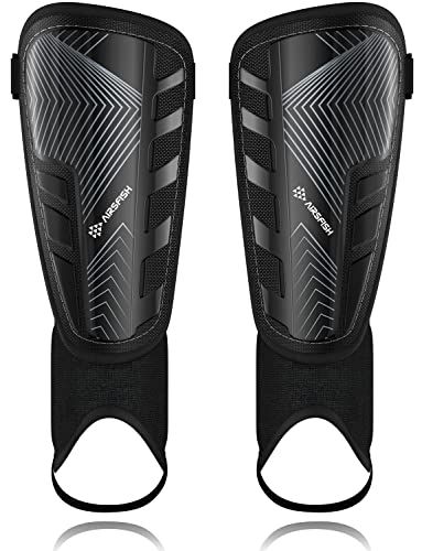 Upgraded Soccer Shin Guards for Kids Youth Adults, CE Certified AirsFish Shin Guard Sleeves Protection Gear for Boys Girls Soccer Games EVA Cushion Reduce Shocks and Injuries (Medium, Black) Shin Guard, Soccer Shin Guards, Protection Gear, Velvet Cloth, Youth Soccer, Shin Guards, Girls Soccer, Soccer Games, Soccer Players