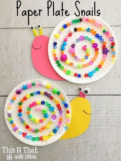 snail craft Snails Craft, Snail Craft, Kerajinan Diy, Kraf Diy, Spring Crafts For Kids, Summer Crafts For Kids, Aktivitas Montessori, Daycare Crafts, Paper Plate Crafts