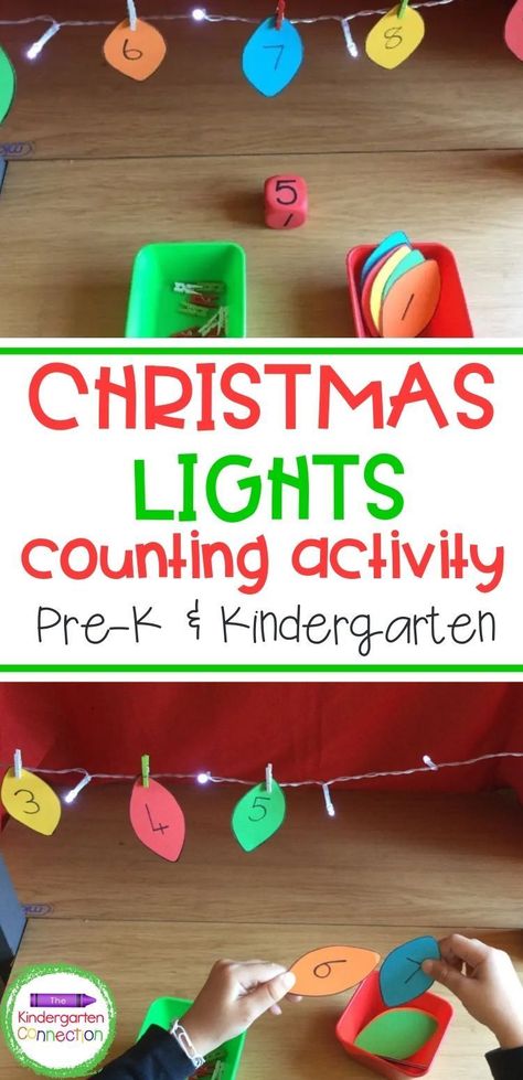 Christmas Construction Activities, Fun Counting Activities For Kindergarten, Christmas Themed Learning Activities, Educational Christmas Activities, Xmas Kindergarten Activities, Holiday Centers For Preschool, Christmas Center Ideas For Kindergarten, Learning Christmas Activities, Ornament Preschool Activities