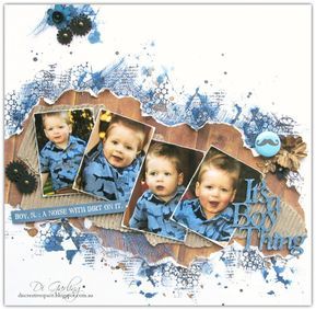 Scrapbook Layouts Multiple Pictures, Baby Boy Scrapbook Layouts, Boy Scrapbook Layouts, Paper Bag Scrapbook, Scrapbook Design Layout, Beautiful Scrapbook Layouts, Baby Scrapbook Pages, Scrapbooking Layouts Baby, Scrapbook Boys