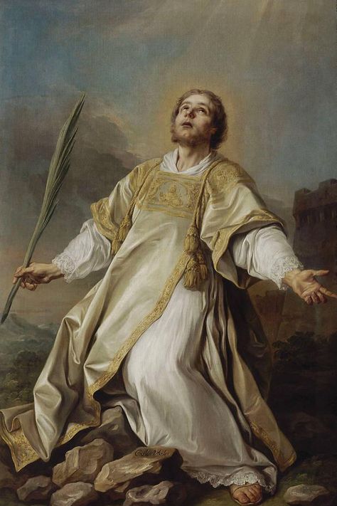 Charles André van Loo, called Carle van Loo St. Stephen Martyr 18th century St Stephen Martyr, Saint Stephen Martyr, Catholic Artwork, St Stephen, Mother Mary Images, Saint Stephen, Religious Pictures, Jesus And Mary Pictures, Catholic Images