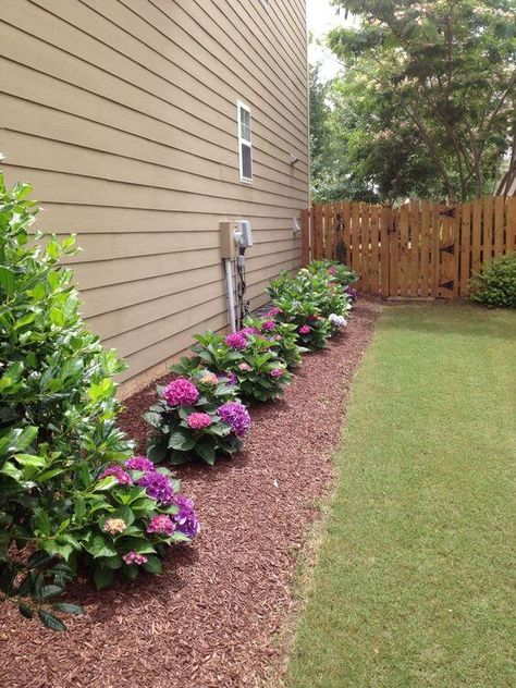 Land Scaping Ideas Front Yard, Land Scaping Ideas, Side Garden Ideas, Land Scaping, Front Yard Flowers, Front Yard Design, Garden Wallpaper, Easy Landscaping, Low Maintenance Landscaping