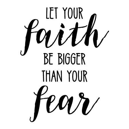 Let your faith be bigger than your fear >> Faith is life-giving and life-affirming. It is joy and hope. It is an expression of love and commitment. Fear paralyzes and constricts and keeps us from seeing and being who we truly are. This elegant wall decal design will remind you to let the light of your FAITH guide you in every moment. Faith Bigger Than Fear, Inspirational Wall Quotes, Faith Scripture, Quote Decals, Christian Bible Quotes, Faith Christian, Inspirational Bible Verses, Super Quotes, Wall Quotes Decals