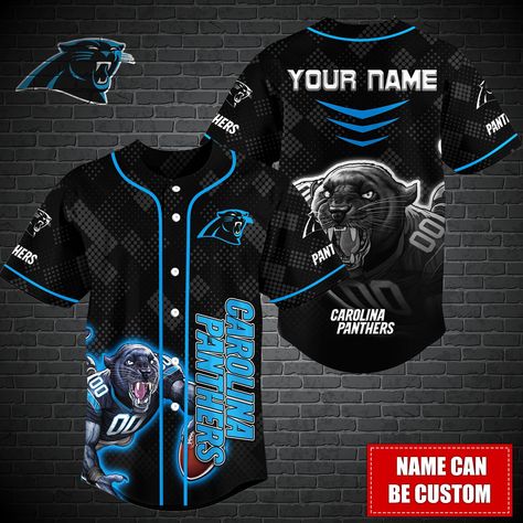 Carolina Panthers Nfl-Baseball Shirt Custom T-44500. Elevate your wardrobe with our shirt - where comfort meets chic. An embodiment of style and sophistication, it's your key to effortless fashion. Dive into a world of colors and sizes, embracing your unique identity. #baseball #carolina panthers #nfl #panther #Shirt #shirtless Panther Shirt, Carolina Panthers Logo, Bank Of America Stadium, Panther Logo, Softball Jerseys, Baseball Jersey Shirt, Personalized Baseballs, Effortless Fashion, Skull Hoodie