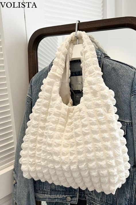 BUY NOW white  puffer  aesthetic   bags Puffer bag styles Puffer bag trends Puffer bag materials Puffer bag fashion Puffer bag care Puffer bag brands Puffer bag reviews Puffer bag purchase Puffer bag designs puffer tote bag Puffy Bags, Puffy Bag, Puffy Design, Big Yarn, Casual Purse, Cloud Bag, Lds Temple, Work Bag, Minimalist Aesthetic