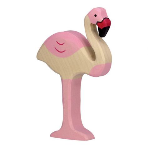 Flamingo Toy, Non Toxic Paint, Waldorf Inspired, Wooden Animals, Water Painting, Wood Toys, Toy Figures, Imaginative Play, Pink Flamingos