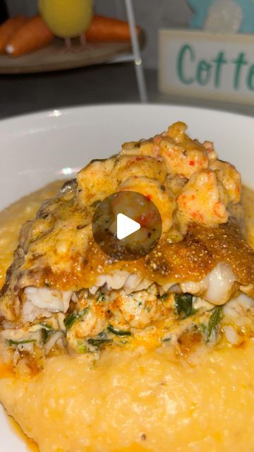 Stacy Johnson on Instagram: "Stuffed Catfish topped with Lobster Crème😮‍💨 #lunch #food #foodporn #foodie #foodstagram #catfish #eat #instagram #instafood #reels #viral #cooking #southernfood #contentcreator #content #fyp #cheesegrits" Stuffed Catfish With Shrimp, Stuff Catfish Recipes, Stuffed Catfish Recipes New Orleans, Catfish Meal Ideas, Catfish Meals Sides, Fried Catfish Dinner Sides, Stuffed Catfish Recipes, Catfish Dinner Ideas, Fried Fish Dinner Ideas Sides