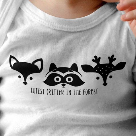 Woodland Animals Svg, Boy Onsies, Baby Boy Svg, Forest Baby Showers, Cricut Baby, Baby Boy Shirts, Forest Baby, Baby Boy Onesies