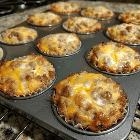 Ina Garten Recipes🍟🥣🍔🍕 | Sausage Muffins!
1 cup of Bisquick, 1 lb cooked sausage, 4 eggs beaten, & 1 cup of shredded Cheddar cheese. 350 degrees 20 minutes. | Facebook Bisquick Sausage Muffins, Bisquick Muffins, Sausage Breakfast Muffins, Sausage Egg Muffins, Sausage Muffins, Bisquick Recipes, Shredded Cheddar Cheese, Cheese Muffins, Sausage And Egg