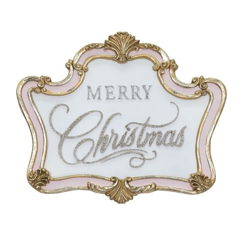 Christmas Sign Over Fireplace, Girly Wishlist, Pink Christmas Gifts, Girly Christmas, Gingerbread Christmas Decor, Artificial Christmas Wreaths, Pink Christmas Decorations, Christmas Ornament Wreath, Gold Christmas Decorations