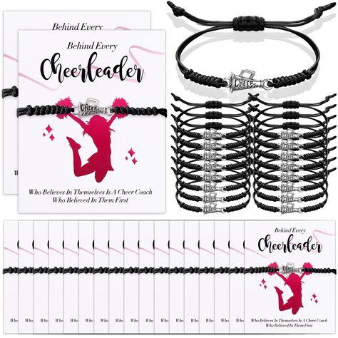 Cheer Team Halloween Gifts, Cheer Swag Bags Gift Ideas, Drill Team Gifts, Cheerleader Gift Ideas, Cute Cheer Gifts, Homecoming Gifts, Cheer Squad Gifts, Softball Bracelet, Cheer Makeup