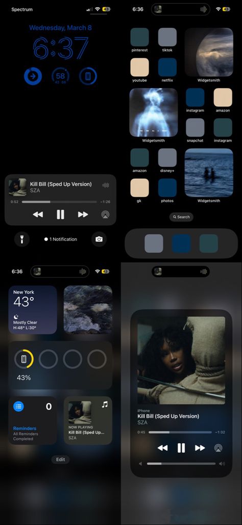 Navy Blue Ios 16 Wallpaper, Mens Homescreen Ideas, Iphone Home Screen Wallpaper Dark Phone Backgrounds Black, Phone Layout Ideas Dark Blue, Black Phone Screen Aesthetic, Dark Blue Ios 16 Wallpaper, Home Screen Ideas Dark Aesthetic, Home Screen Asethic, Phone Themes Dark Blue