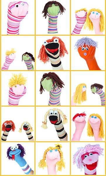 Puppets For Kids To Make, Finger Puppets For Kids, Diy Sock Puppets, Beach Crafts For Kids, Theatre Crafts, Crafts For Preschoolers, Puppets For Kids, Puppets Diy, Sock Puppets