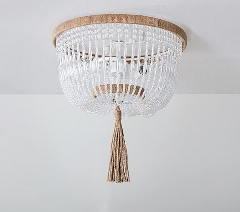 Rissa Kids Flush Mount Light | Pottery Barn Kids Teen Patti, Acrylic Rod, Light Living Room, Children Bedroom, Flush Mount Chandelier, Crystal Pendant Lighting, Hotel Kitchen, Kitchen Lamps, Beaded Chandelier