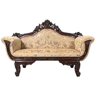 Walnut Sofa, Victorian Sofa, Victorian Parlor, Damask Fabric, Antique Sofa, Victorian Furniture, Victorian Decor, Design Toscano, Vintage Sofa