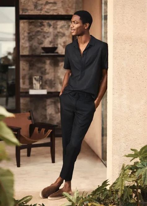 summer outfit ideas for men, summer work outfit and summer date outfit ideas Linen Pants Outfit Men, Linen Outfit Men, Italian Summer Outfits Men, Trousers Outfit Men, Linen Trousers Men, Mens Linen Outfits, Black Summer Outfits, Stil Masculin, Italian Summer Outfits