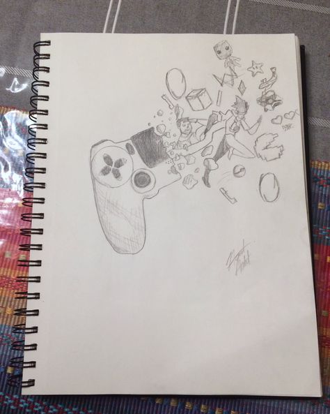 Ps4 controller drawing Ps4 Controller Drawing, Doodles Videos, Controller Drawing, Video Game Drawings, ليلو وستيتش, Doodle Art Letters, Doodle Videos, Doodle Art Journals, Art Tumblr