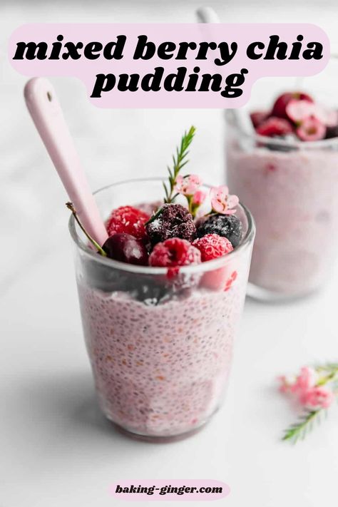 Raspberry Chia Pudding Recipes, Chia Breakfast Recipes, Frozen Berries Recipe, Berry Chia Seed Pudding, Fruit Chia Pudding, Raspberry Chia Seed Pudding, Chia Pudding Coconut Milk, Chia Seed Pudding Coconut Milk, Chia Breakfast Pudding