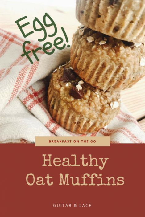 Oat Flour Banana Muffins, Easy Oatmeal Muffins, Oat Muffins Healthy, Baked Oatmeal Recipes Healthy, Egg Free Muffins, Oatmeal Breakfast Muffins, Banana Oat Muffins Healthy, Easy Muffin Recipe, Eggless Breakfast