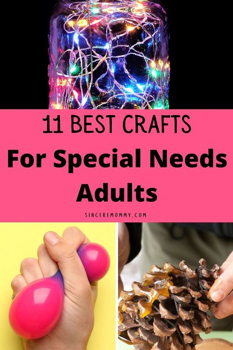 11 best crafts for special needs adults Crafts For Special Needs Adults, Crafts For Special Needs, Activities For Special Needs, Special Needs Art, Diy Study Table, Arts And Crafts For Adults, Elderly Activities, Sensory Crafts, Art Projects For Adults